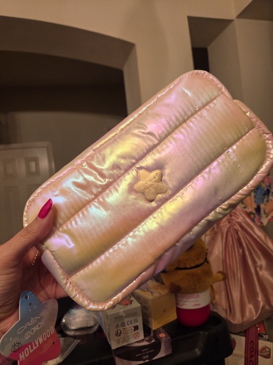 Handbags - Iridescent Pink Star Quilted Women’s Cosmetic Bag